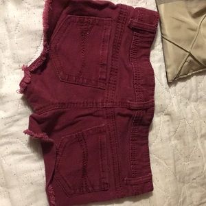 Mini Shorts maroon
